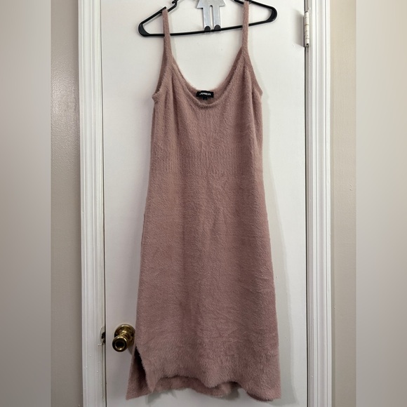 Express Dresses & Skirts - Express Pink Body Contour Midi Sweater Dress Large